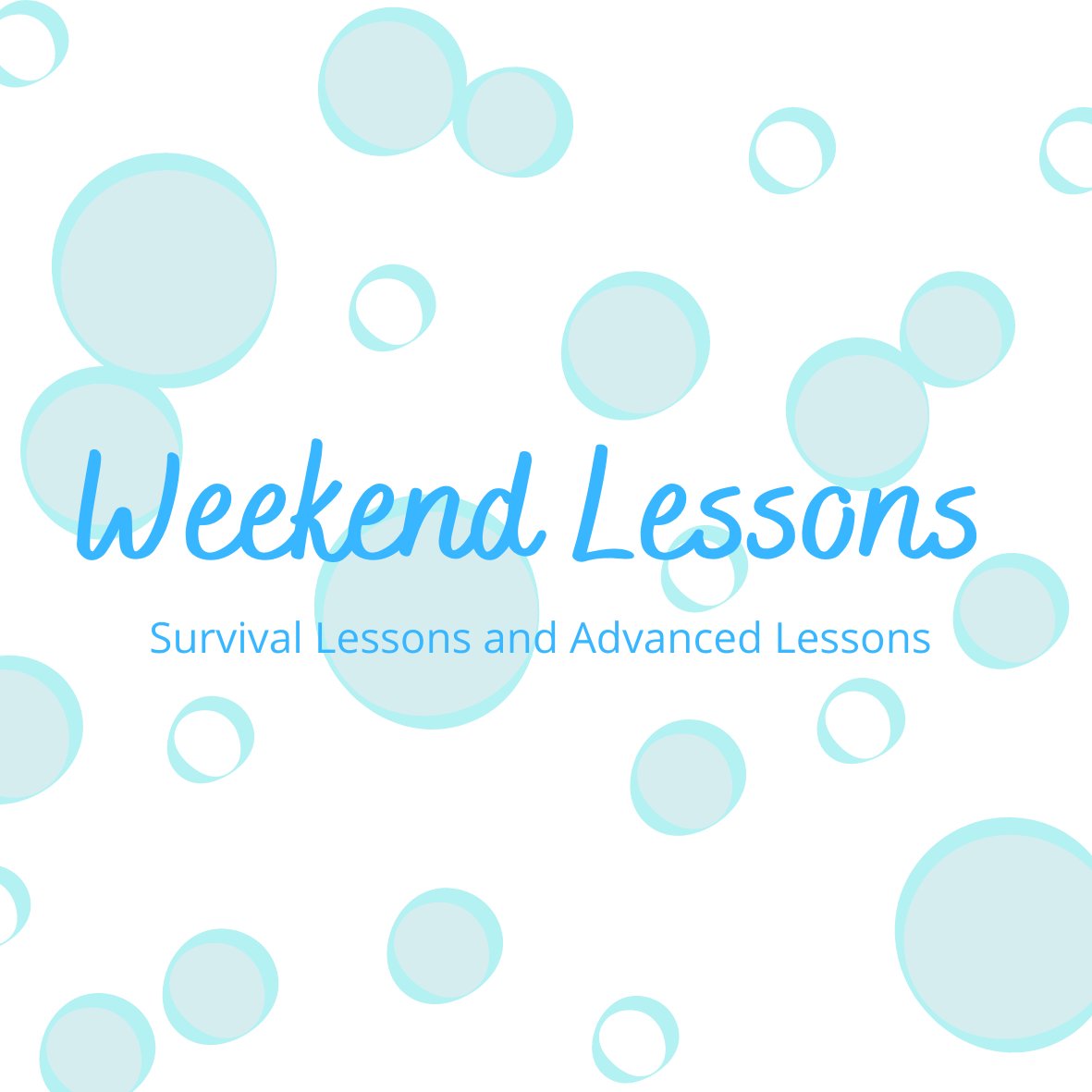 Weekend Lessons Friday October 24th & Saturday October 25th